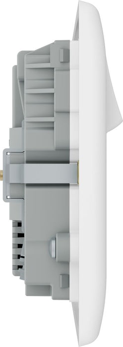 BG 822UCC22 White Round Edge 13A Double Switched Power Socket + 2xUSB-C (22W)