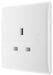 BG 823 White Round Edge 13A Single Unswitched Socket - westbasedirect.com