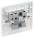 BG 823 White Round Edge 13A Single Unswitched Socket - westbasedirect.com