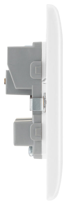 BG 823 White Round Edge 13A Single Unswitched Socket - westbasedirect.com