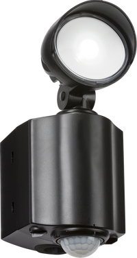 Knightsbridge FL8ABK 230V IP55 Compact Single Spot LED Security Light with PIR - Black