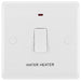 BG 833WH White Round Edge 20A DP Switch marked Water Heater + Neon + Cable Outlet - westbasedirect.com