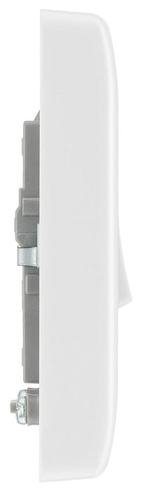 BG 833WH White Round Edge 20A DP Switch marked Water Heater + Neon + Cable Outlet - westbasedirect.com