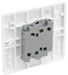 BG 842 White Round Edge Double Light Switch 10A - westbasedirect.com