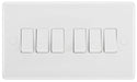 BG 846 White Round Edge Hexa Light Switch 10A - westbasedirect.com