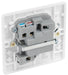 BG 850 White Round Edge Switched Spur 13A (5 Pack) - westbasedirect.com