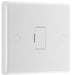 BG 855 White Round Edge Unswitched Spur + Cable Outlet - westbasedirect.com