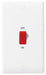 BG 973 White Square Edge 45A DP Large Plate - westbasedirect.com