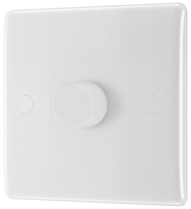 BG 881S/HC White Moulded Round Edge 1 Gang 2 Way Secondary Smart Dimmer Switch