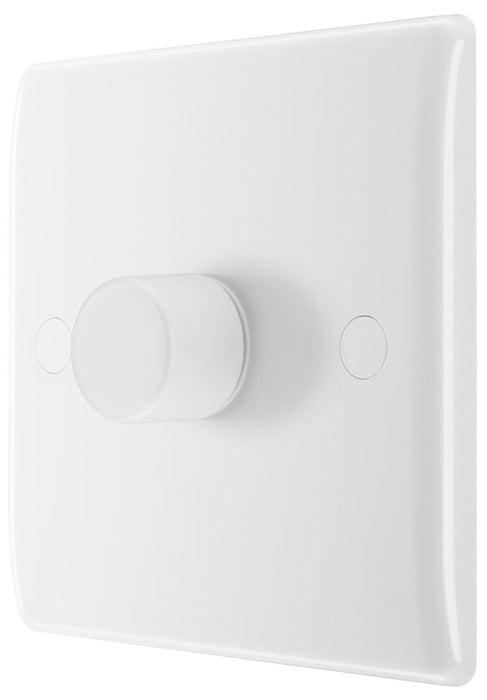 BG 881S/HC White Moulded Round Edge 1 Gang 2 Way Secondary Smart Dimmer Switch