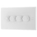 BG 884 White Round Edge 2-Way Quad Trailing Edge Dimmer Push On/Off - westbasedirect.com