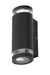 Forum Zink ZN-35594-BLK Helix GU10 IP44 Aluminium Up & Down Wall Light Black 35W Max. - westbasedirect.com