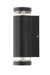 Forum Zink ZN-35594-BLK Helix GU10 IP44 Aluminium Up & Down Wall Light Black 35W Max. - westbasedirect.com