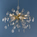 Endon 90294 Calla 8lt Pendant Gold effect plate & clear glass 8 x 6W LED E14 (Required) - westbasedirect.com