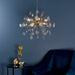 Endon 90294 Calla 8lt Pendant Gold effect plate & clear glass 8 x 6W LED E14 (Required) - westbasedirect.com