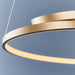 Endon 90323 Rafe 1lt Pendant Brushed gold plated finish & white silicone 36.5W LED (SMD 2835) Warm White - westbasedirect.com