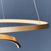 Endon 90323 Rafe 1lt Pendant Brushed gold plated finish & white silicone 36.5W LED (SMD 2835) Warm White - westbasedirect.com