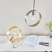 Endon 90454 Hoop 1lt Pendant Brushed nickel plate 40W E27 GLS (Required) - westbasedirect.com