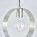 Endon 90454 Hoop 1lt Pendant Brushed nickel plate 40W E27 GLS (Required) - westbasedirect.com