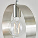 Endon 90454 Hoop 1lt Pendant Brushed nickel plate 40W E27 GLS (Required) - westbasedirect.com