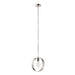 Endon 90454 Hoop 1lt Pendant Brushed nickel plate 40W E27 GLS (Required) - westbasedirect.com