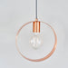 Endon 90456 Hoop 1lt Pendant Brushed copper plate 40W E27 GLS (Required) - westbasedirect.com