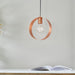 Endon 90456 Hoop 1lt Pendant Brushed copper plate 40W E27 GLS (Required) - westbasedirect.com