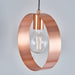 Endon 90456 Hoop 1lt Pendant Brushed copper plate 40W E27 GLS (Required) - westbasedirect.com