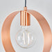 Endon 90456 Hoop 1lt Pendant Brushed copper plate 40W E27 GLS (Required) - westbasedirect.com