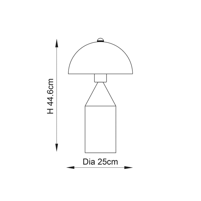 Endon 90522 Nova 1lt Table Antique brass plate 60W E27 GLS (Required) - westbasedirect.com