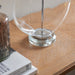 Endon 90535 Gideon 1lt Table Clear glass, nickel plate & white linen fabric 60W E27 GLS (Required) - westbasedirect.com