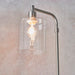 Endon 90557 Toledo 1lt Floor Brushed nickel plate & clear glass 40W E27 GLS (Required) - westbasedirect.com