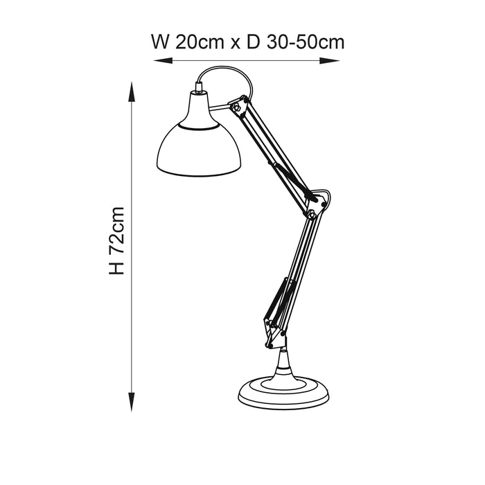 Endon 90561 Marshall 1lt Table Slate grey 10W LED E27 (Required) - westbasedirect.com