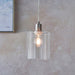 Endon 90563 Toledo 1lt Pendant Brushed nickel plate & clear glass 40W E27 GLS (Required) - westbasedirect.com