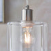 Endon 90563 Toledo 1lt Pendant Brushed nickel plate & clear glass 40W E27 GLS (Required) - westbasedirect.com