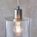 Endon 90563 Toledo 1lt Pendant Brushed nickel plate & clear glass 40W E27 GLS (Required) - westbasedirect.com