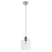 Endon 90563 Toledo 1lt Pendant Brushed nickel plate & clear glass 40W E27 GLS (Required) - westbasedirect.com