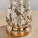 Endon 90588 Samuel 1lt Table Volcano ombre foil & vintage white linen 40W E27 GLS (Required) - westbasedirect.com