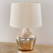 Endon 90589 Meteora 1lt Table Pearl ombre foil & vintage white linen 40W E27 GLS (Required) - westbasedirect.com