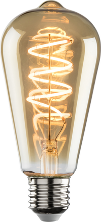 Knightsbridge ST4ESDA 230V 4W LED ES Amber ST64 Spiral Filament Lamp 1800K Dimmable