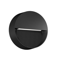 Aurora 301814 Zykos 230V 5W LED IP65 Ø114mm Round Surface Wall Light Black 2900K