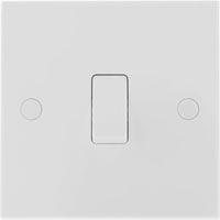 BG 913 White Square Edge Intermediate Light Switch 10A