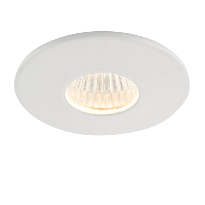 Saxby 91513 LALO 3000K IP44 4W Matt white paint & clear acrylic 4W LED module (COB) - westbasedirect.com