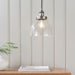 Endon 91738 Hansen 1lt Pendant Brushed silver paint & clear glass 40W E27 GLS (Required) - westbasedirect.com