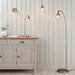 Endon 91738 Hansen 1lt Pendant Brushed silver paint & clear glass 40W E27 GLS (Required) - westbasedirect.com