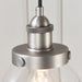 Endon 91738 Hansen 1lt Pendant Brushed silver paint & clear glass 40W E27 GLS (Required) - westbasedirect.com