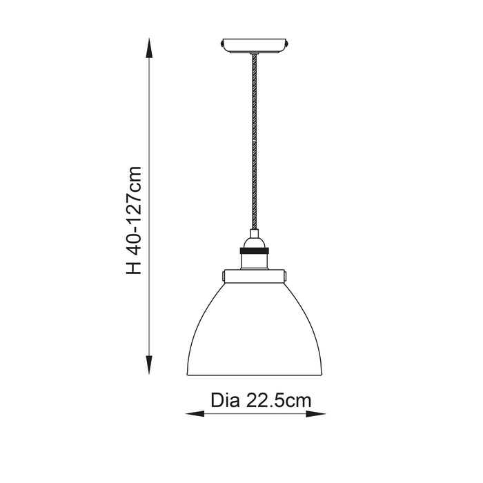 Endon 91738 Hansen 1lt Pendant Brushed silver paint & clear glass 40W E27 GLS (Required) - westbasedirect.com