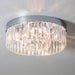 Endon 91811 Shimmer 5lt Flush Chrome plate & clear crystal 5 x 18W G9 clear capsule (Required) - westbasedirect.com