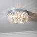 Endon 91811 Shimmer 5lt Flush Chrome plate & clear crystal 5 x 18W G9 clear capsule (Required) - westbasedirect.com