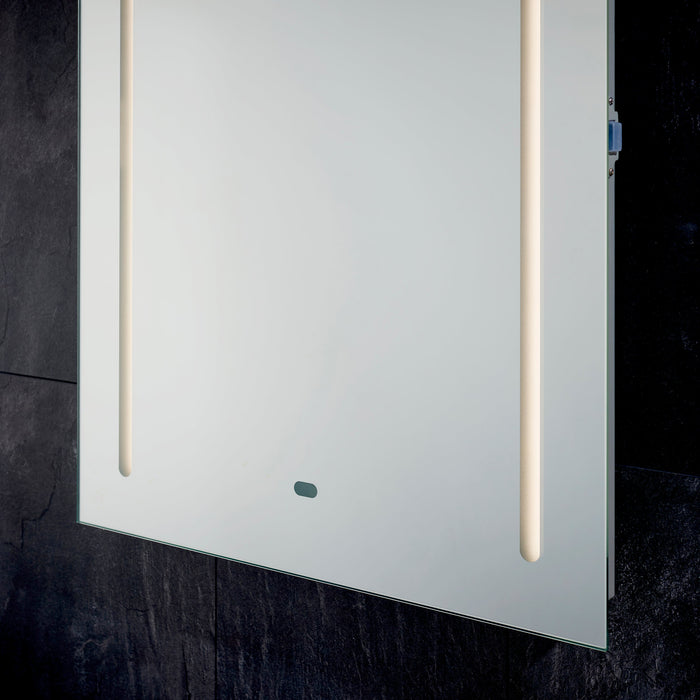 Endon 91833 Nero 1lt Wall Mirrored glass & matt silver paint 9.8W LED (SMD 2835) Cool White - westbasedirect.com